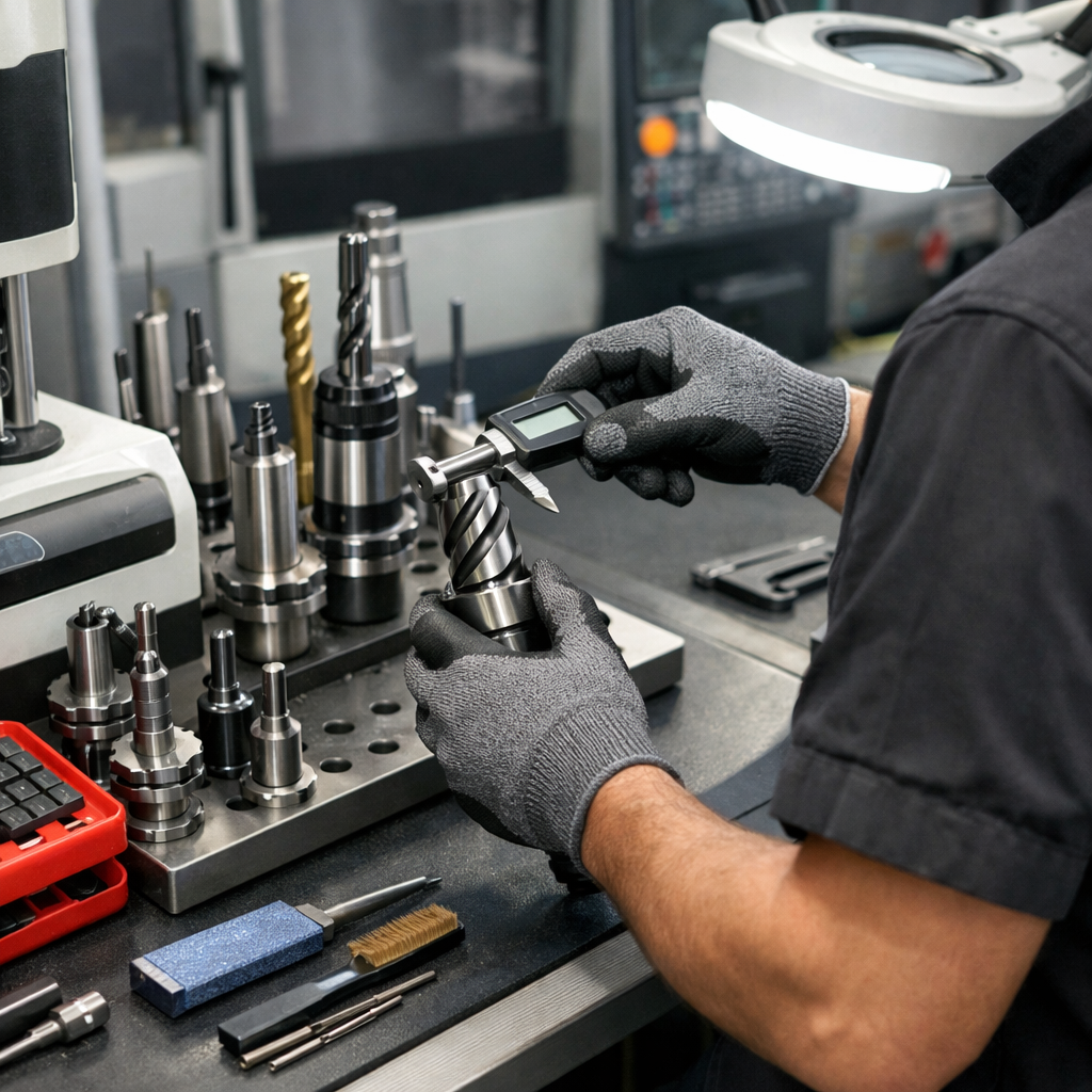 Fictional Person Preparing Cutting Tools Without Showing Face-1