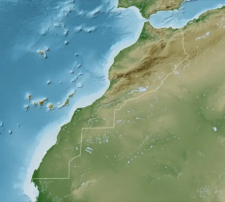 Carte géographique du Maroc